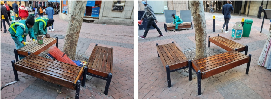 Project Brown - wooden benches