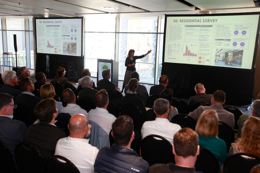 CCID research economist, Sandra Gordon, presenting to delegates